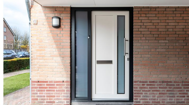 Kunststof kozijn laten plaatsen van deur met glaspaneel